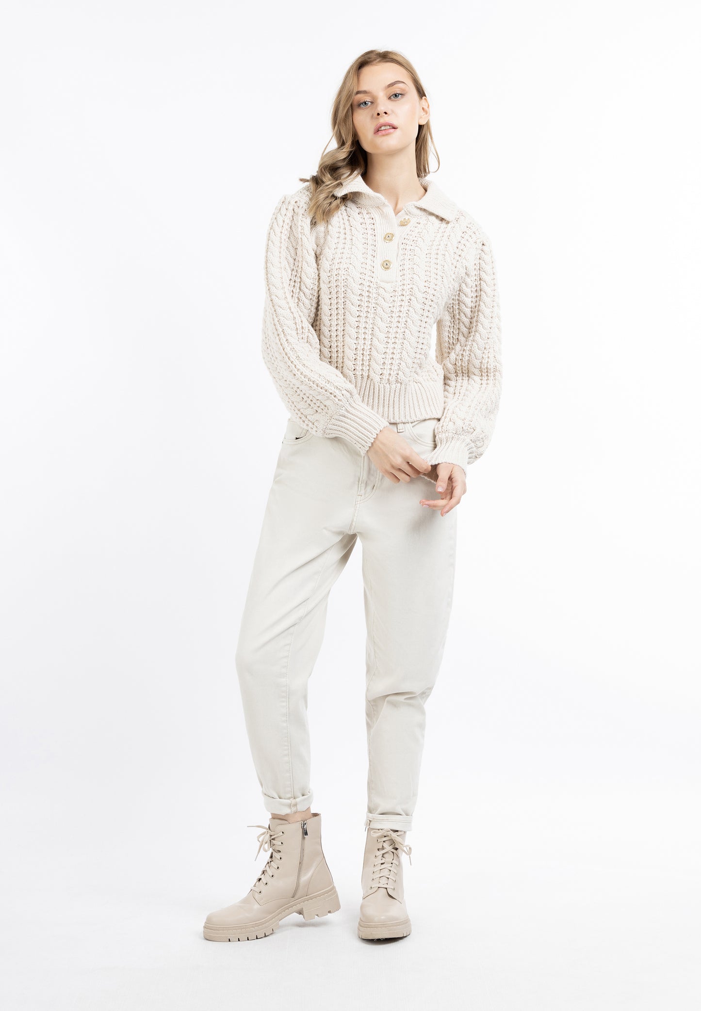DreiMaster Vintage damski sweter dzianinowy