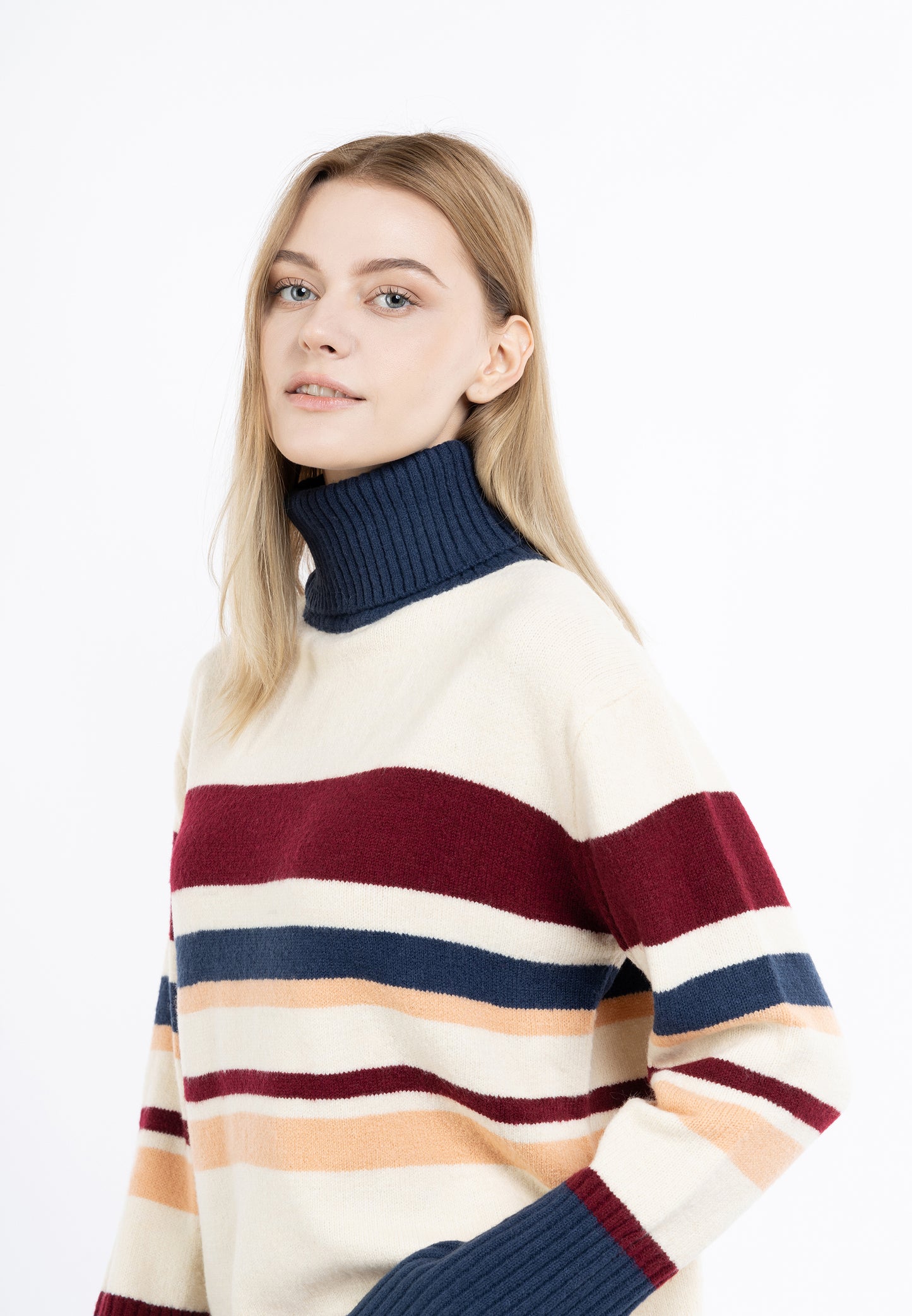 DreiMaster Maritim women's knit turtleneck sweater