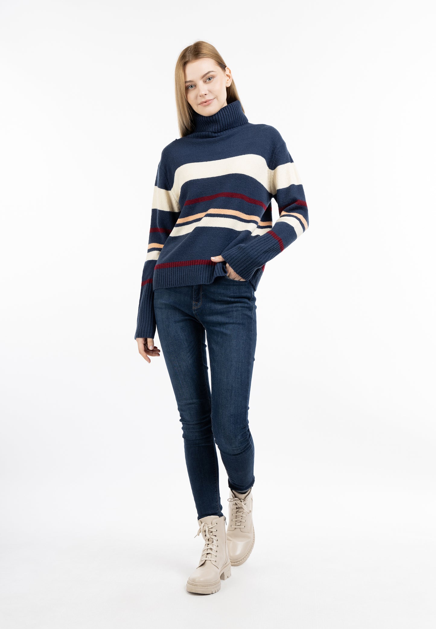 DreiMaster Maritim women's knit turtleneck sweater