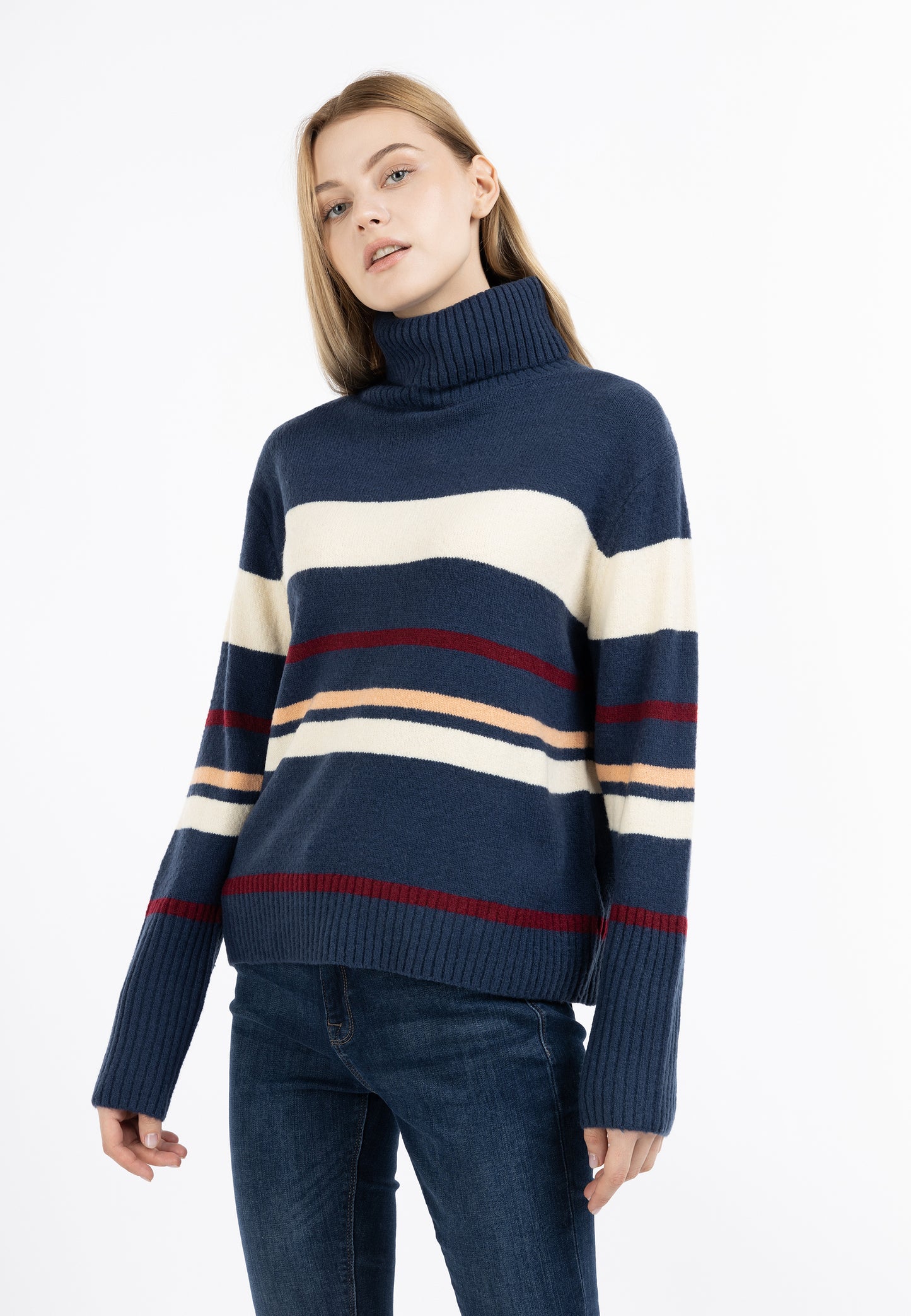 DreiMaster Maritim women's knit turtleneck sweater