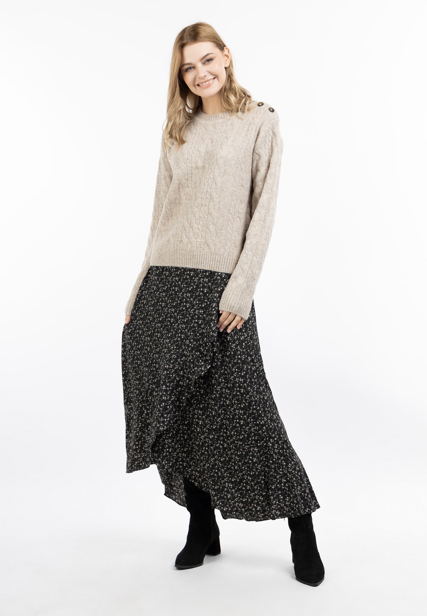 DreiMaster Vintage damski sweter dzianinowy