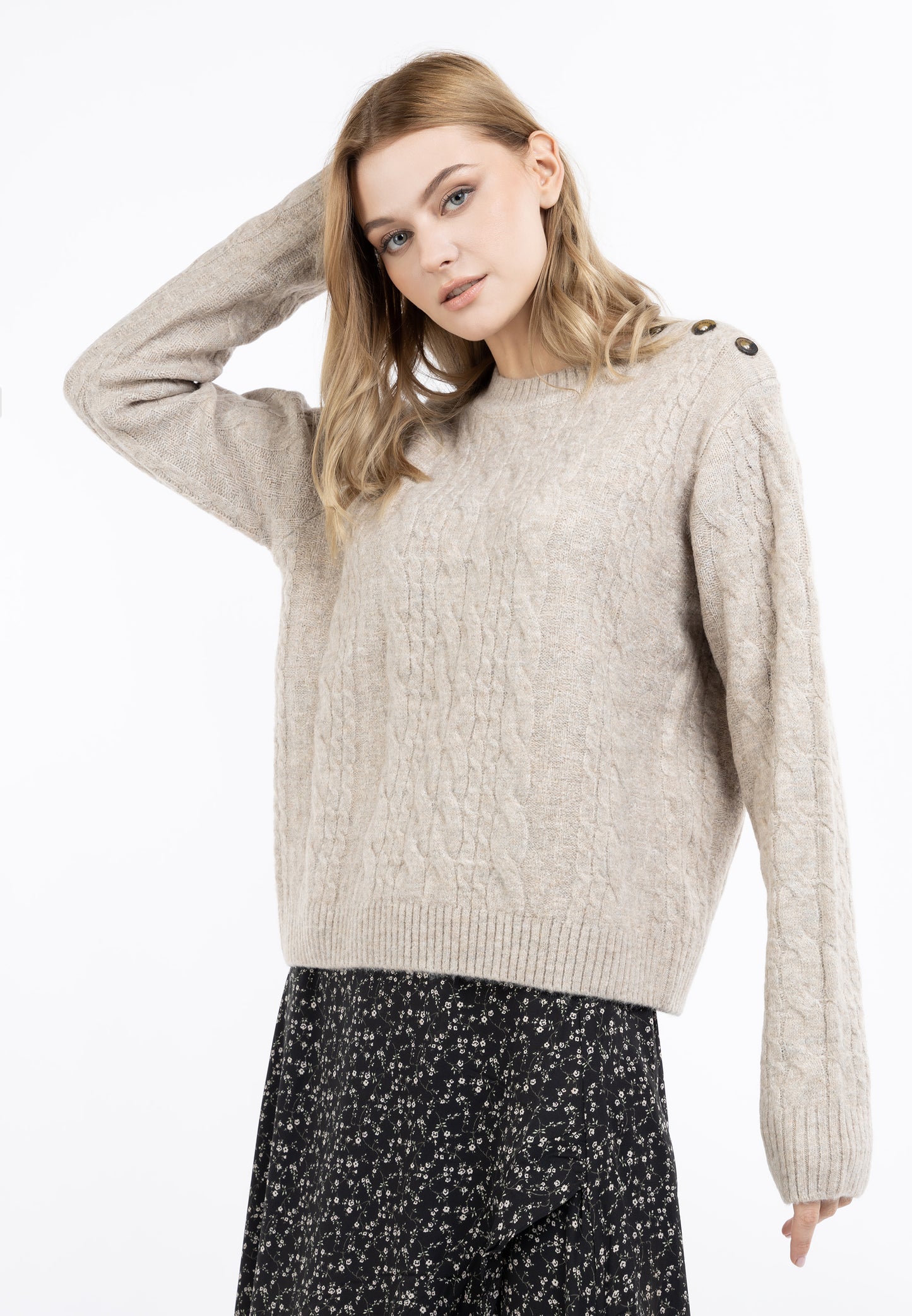 DreiMaster Vintage damski sweter dzianinowy