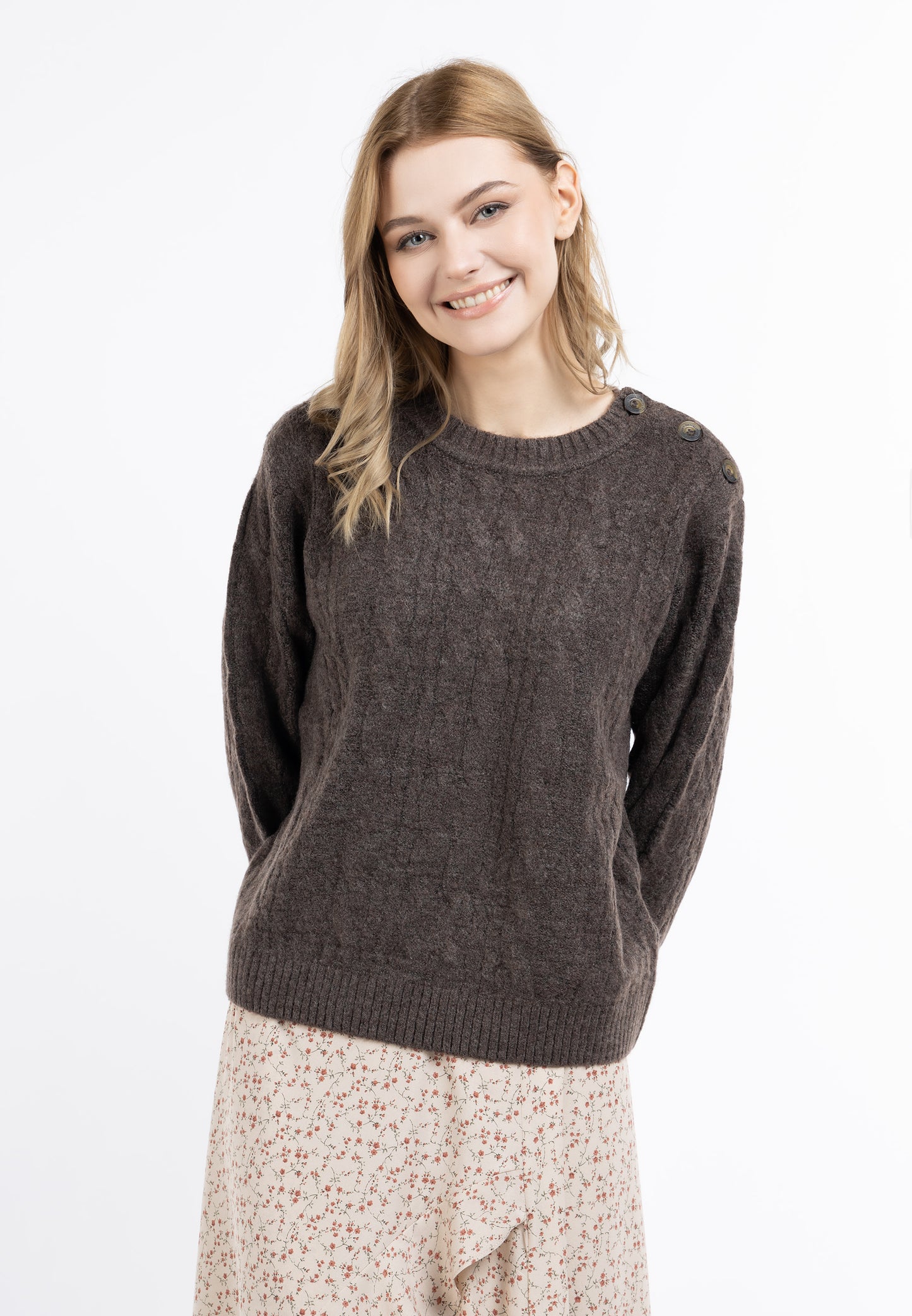 DreiMaster Vintage damski sweter dzianinowy