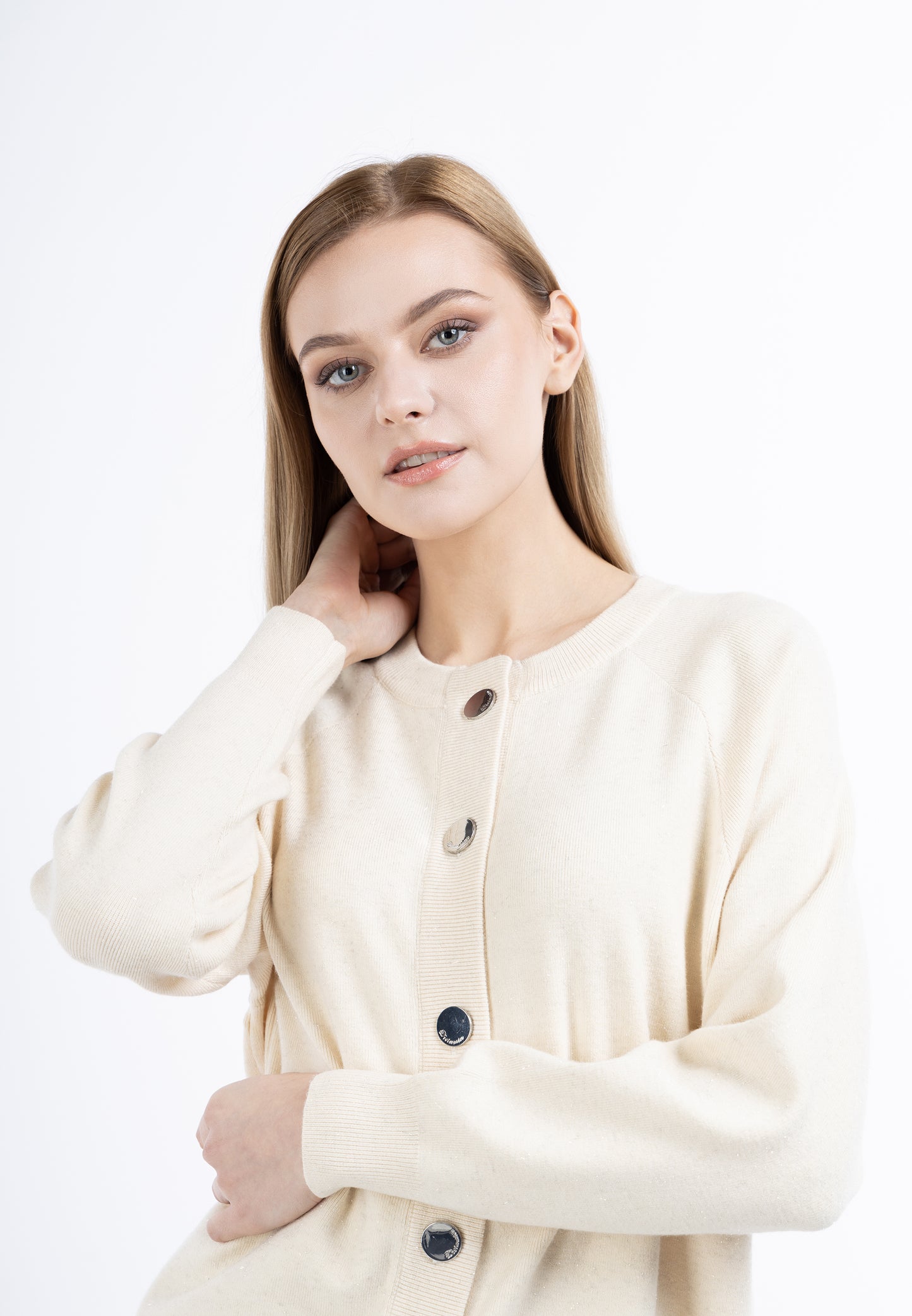 DreiMaster Klassik women's cardigan with Button