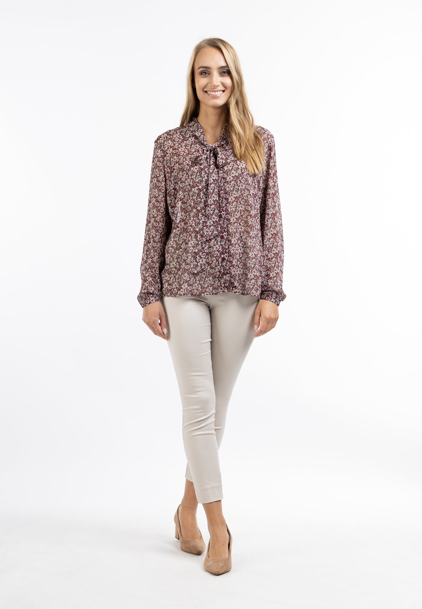 usha women's long sleeve blouse