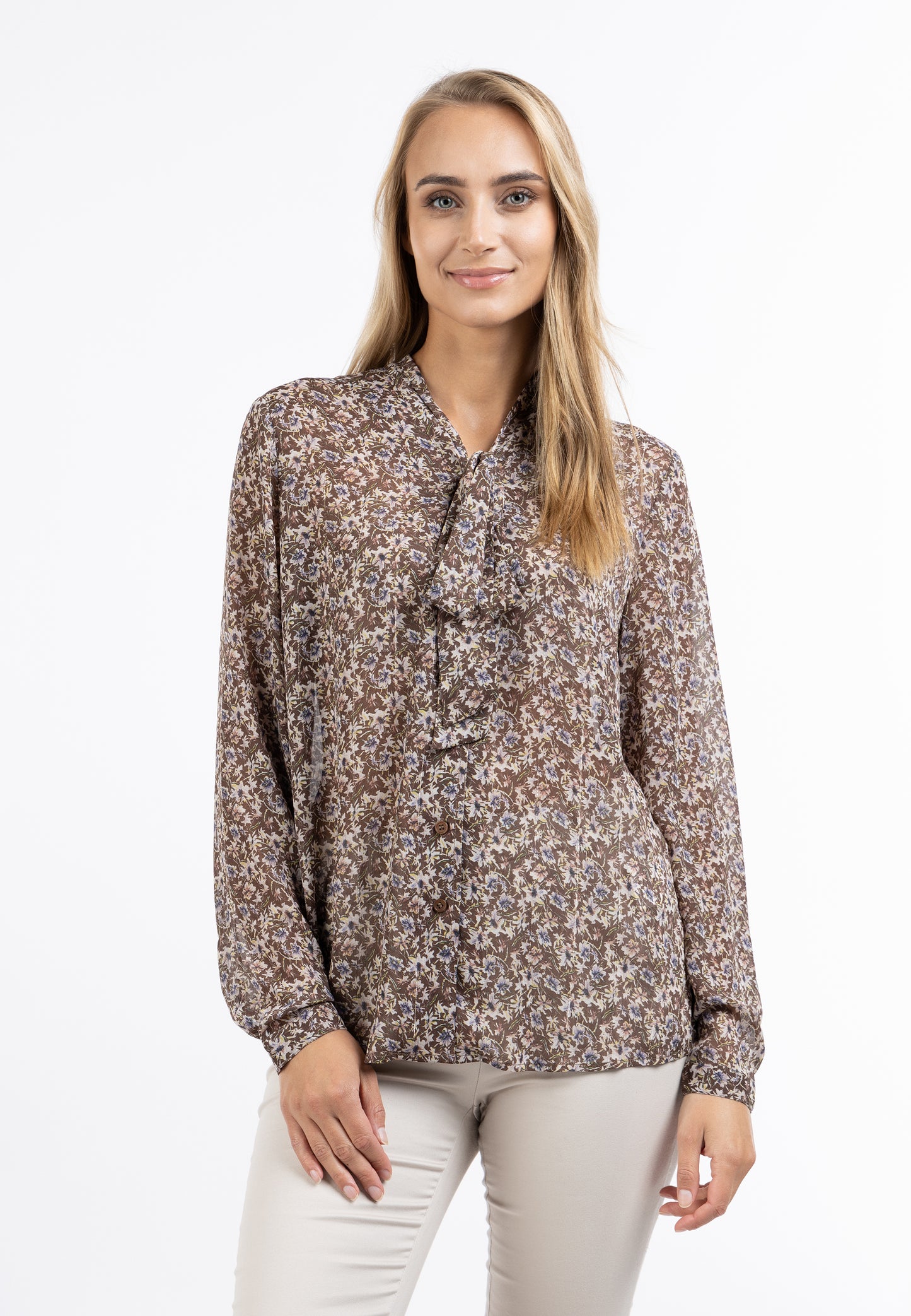 usha women's long sleeve blouse