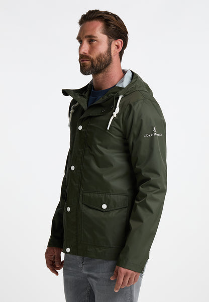 DreiMaster Maritim men's rain jacket with A Subtle print On The Back Of The Outer Fabric