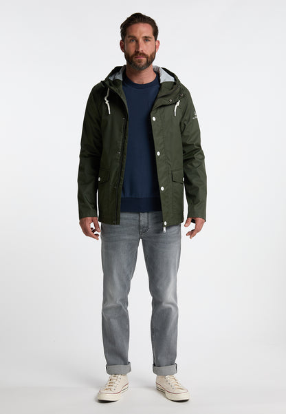 DreiMaster Maritim men's rain jacket with A Subtle print On The Back Of The Outer Fabric