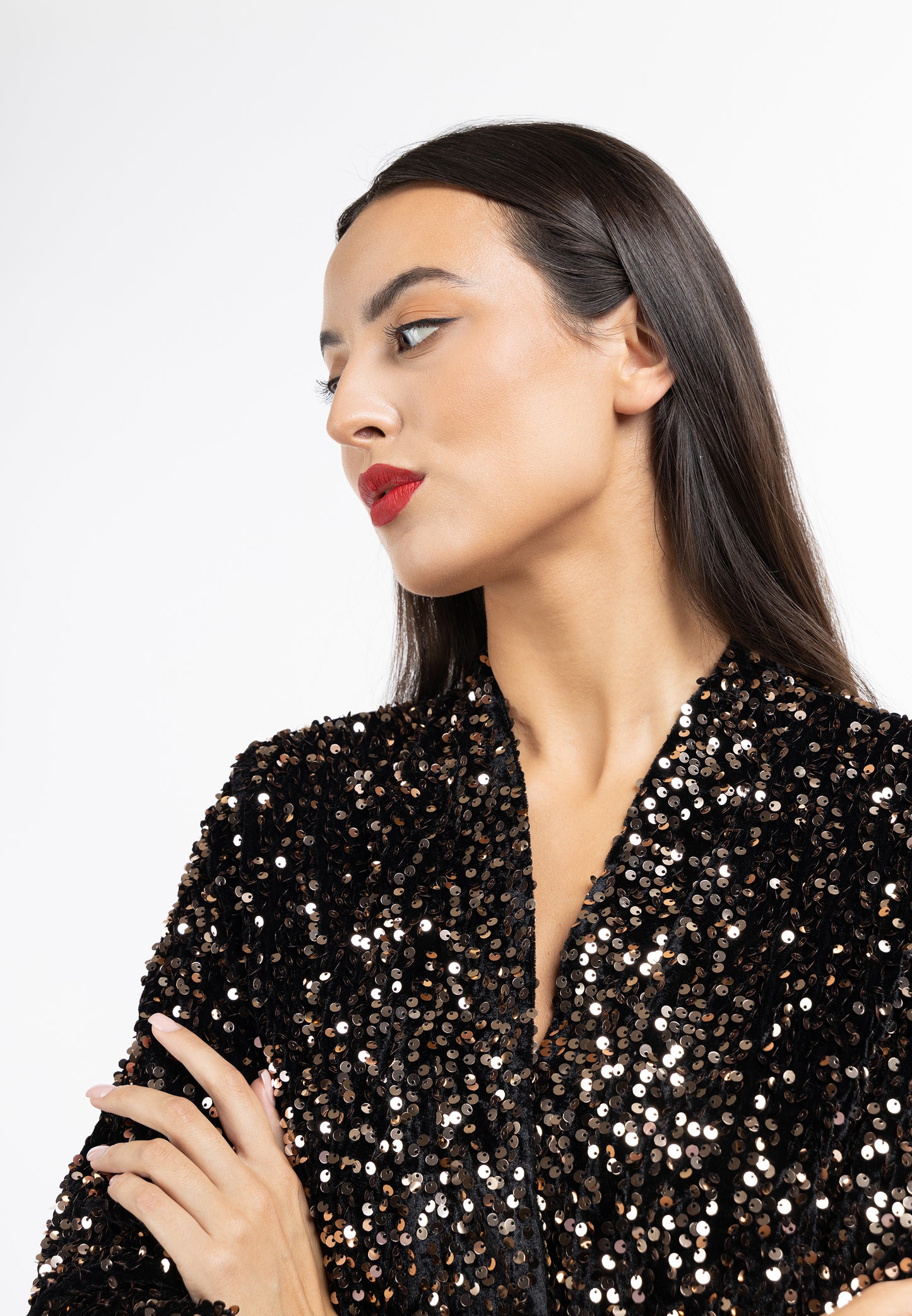 faina women's sequin blazer