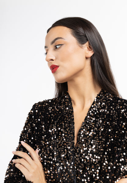 faina women's sequin blazer
