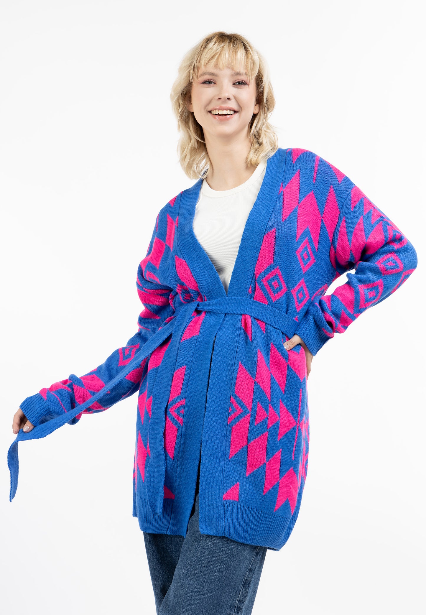 IZIA women's open knit cardigan