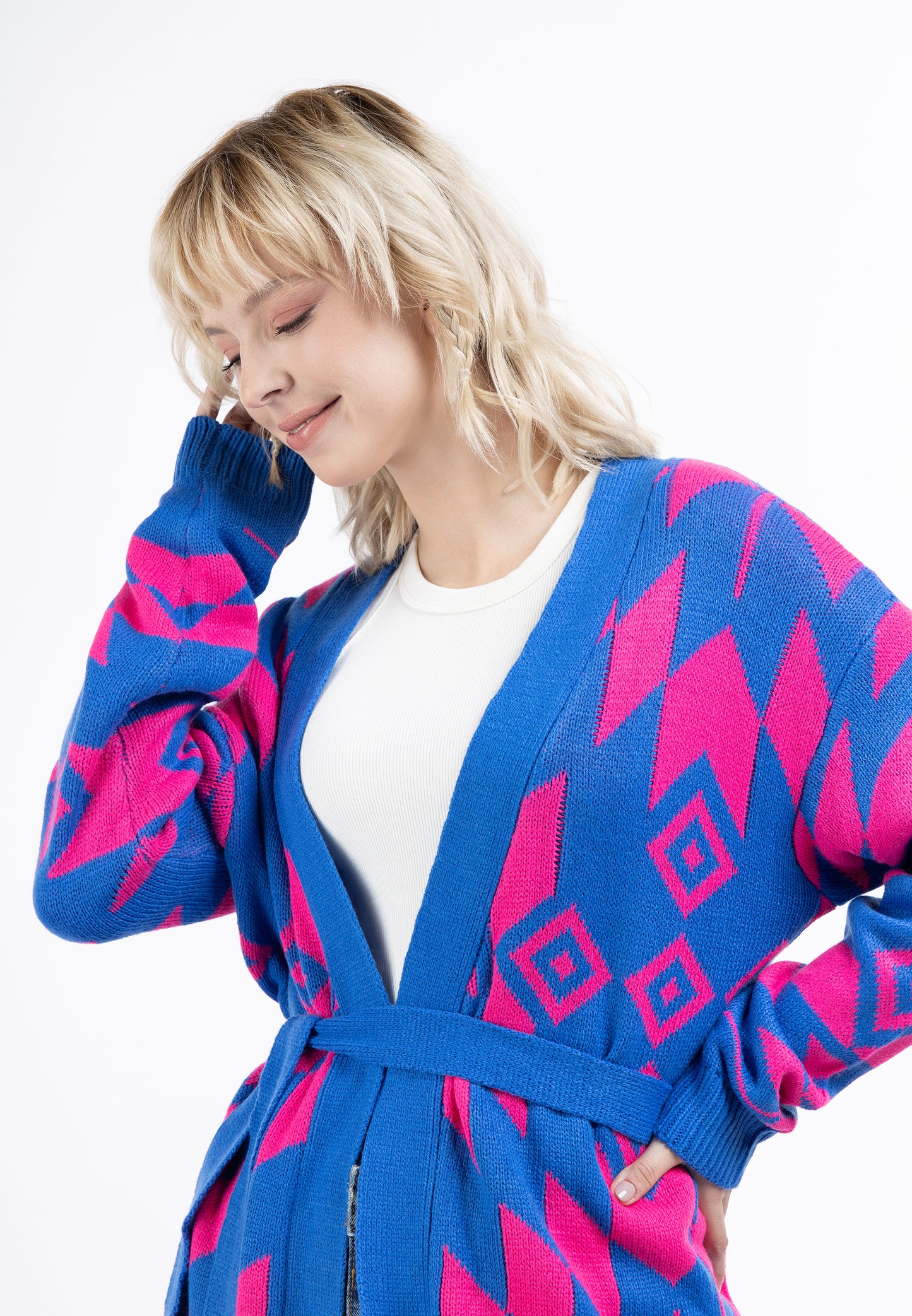 IZIA women's open knit cardigan