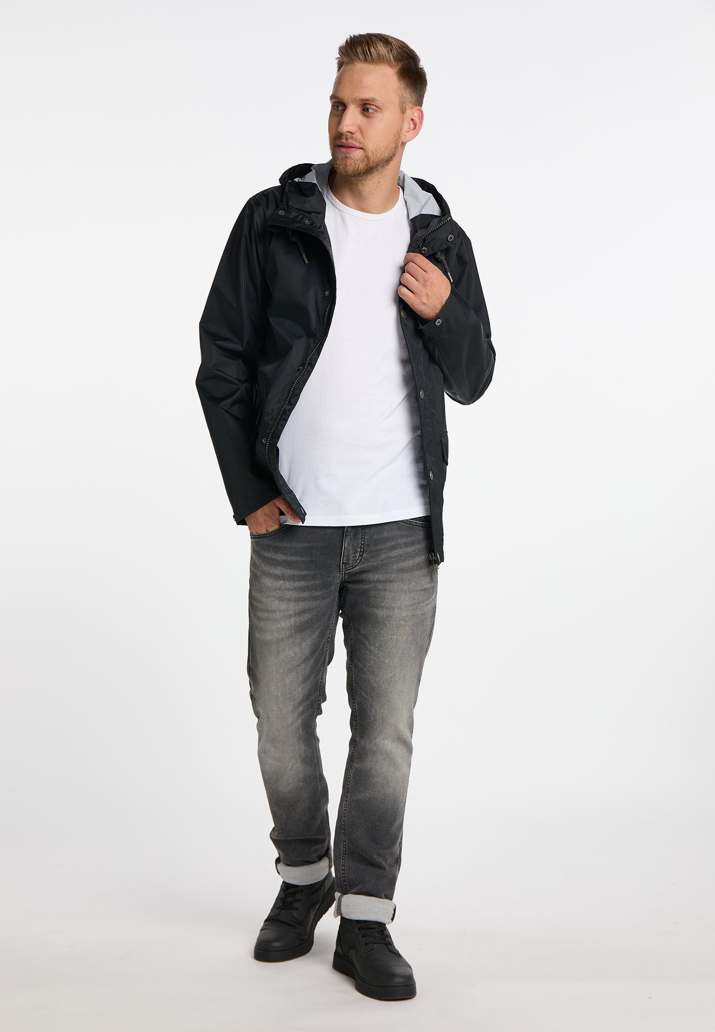 Mo men's rain jacket with Interior print