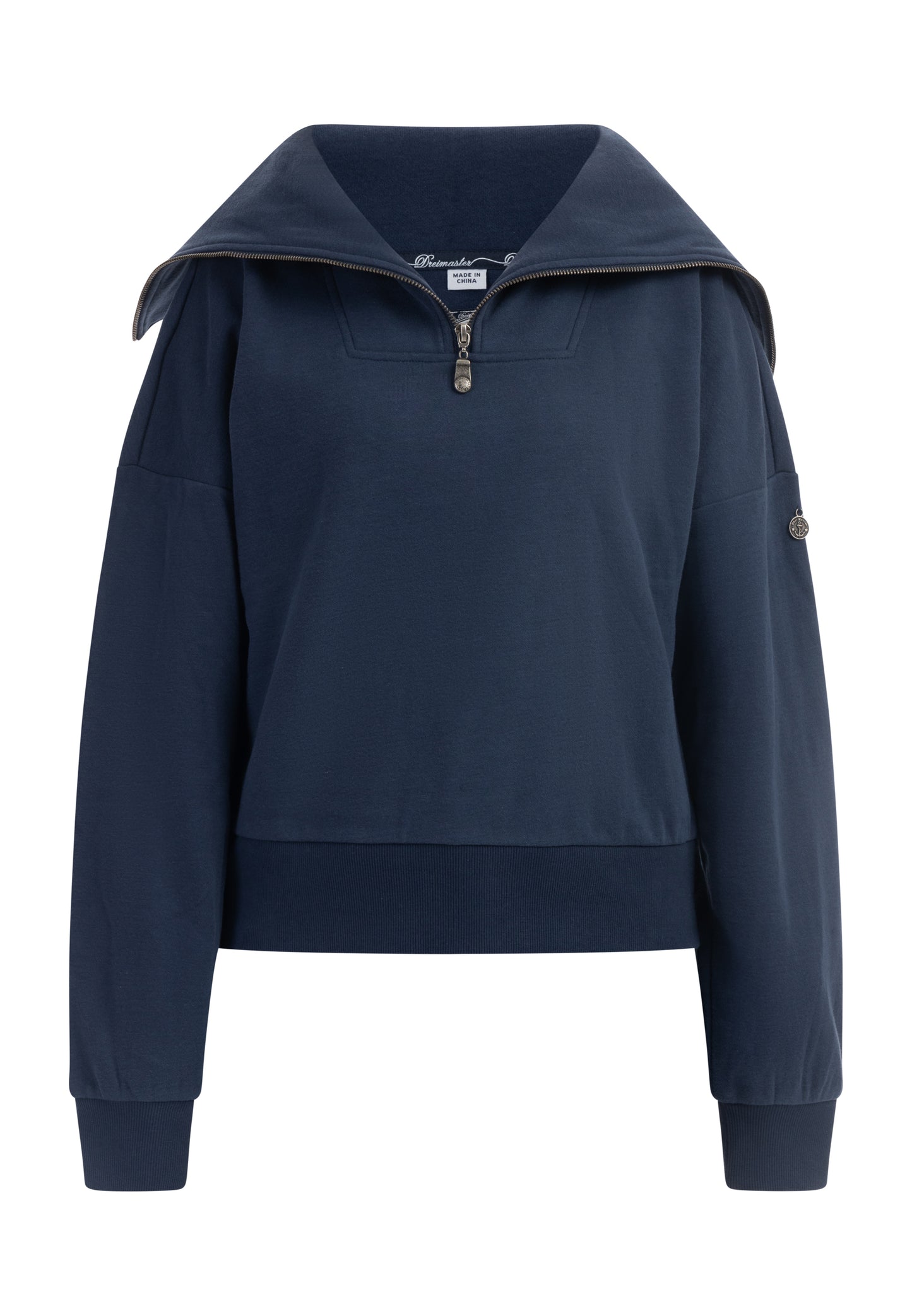 DreiMaster Vintage women's oversize troyer sweater