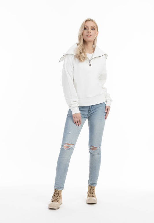 DreiMaster Vintage women's oversize troyer sweater