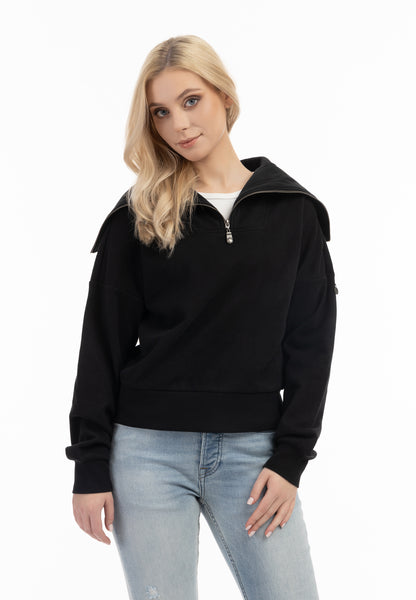 DreiMaster Vintage women's oversize troyer sweater