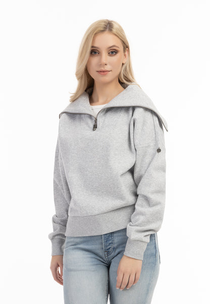 DreiMaster Vintage women's oversize troyer sweater
