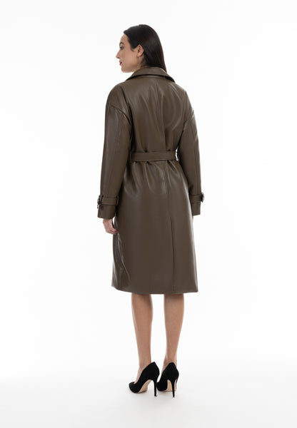 faina women's faux leather coat