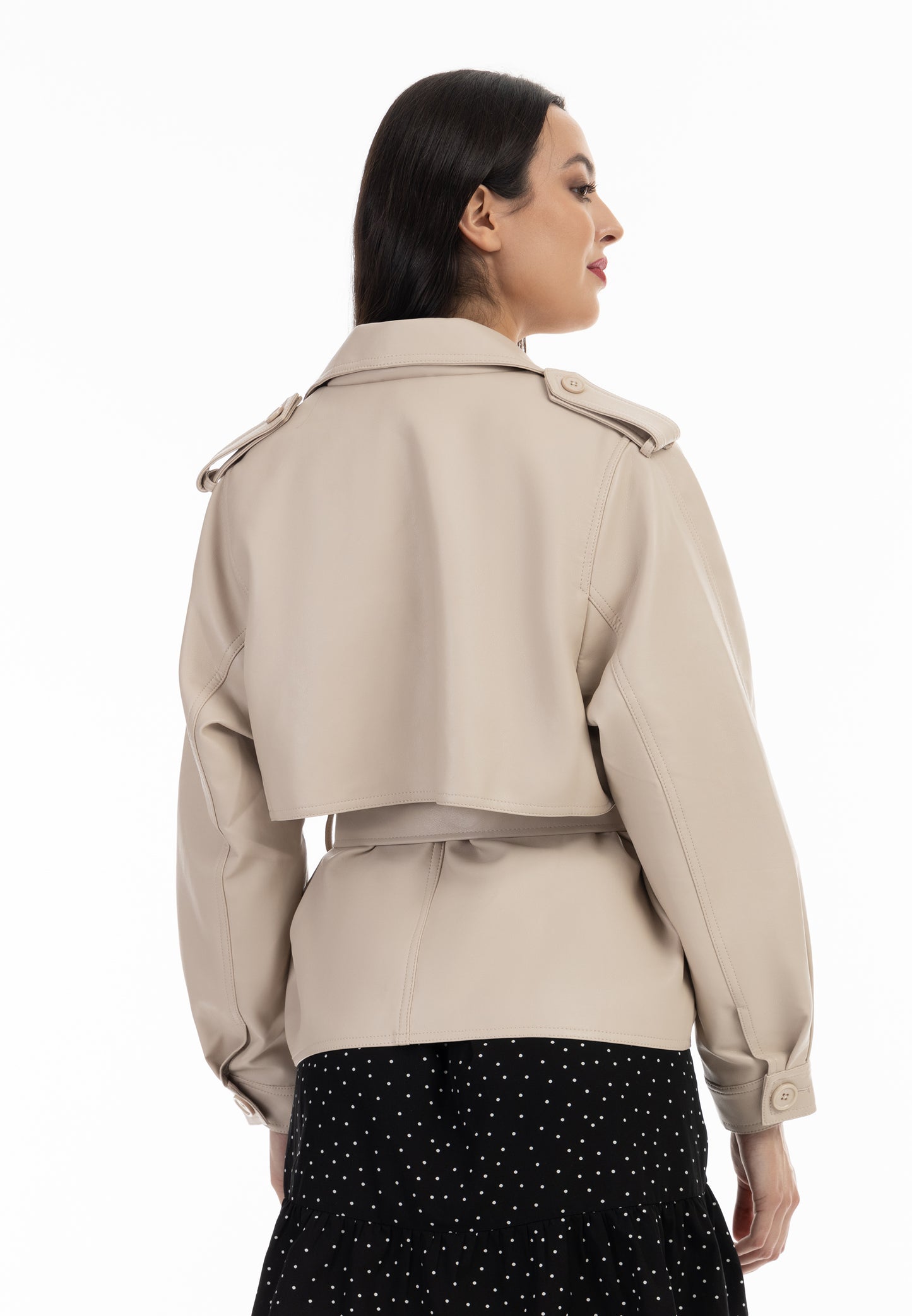 faina women's jacket made of imitation leather