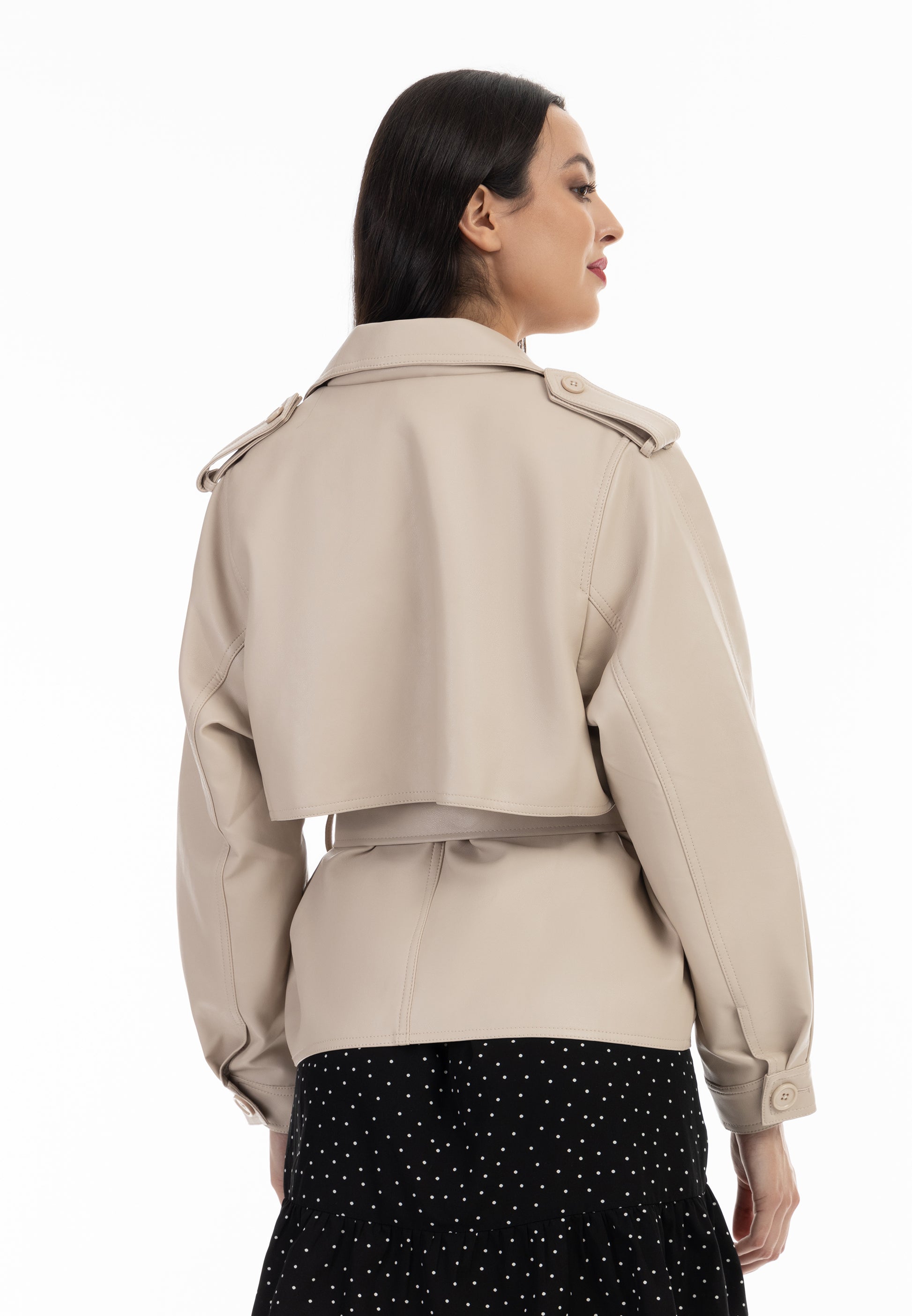 faina women's jacket made of imitation leather