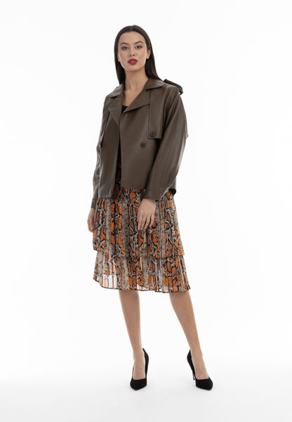 faina women's jacket made of imitation leather