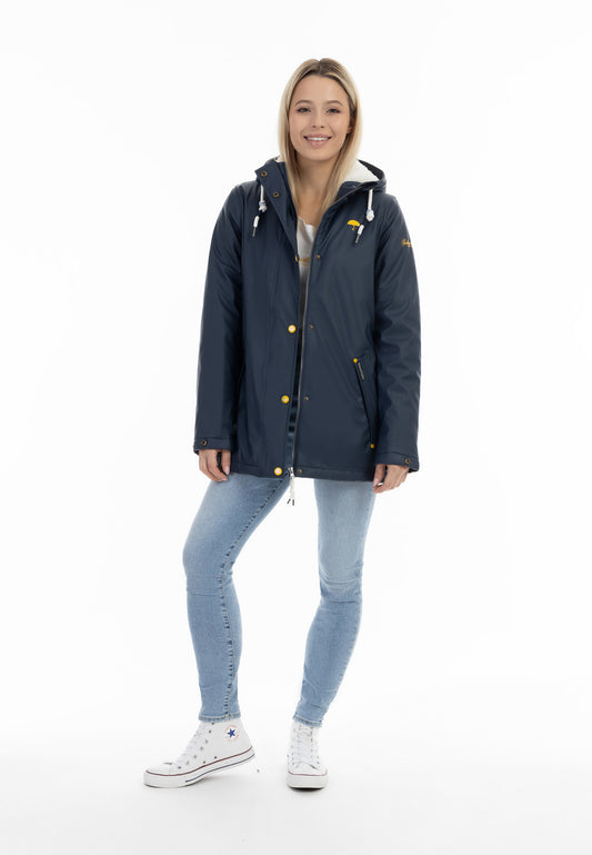 Schmuddelwedda women's rain jacket with faux fur lining