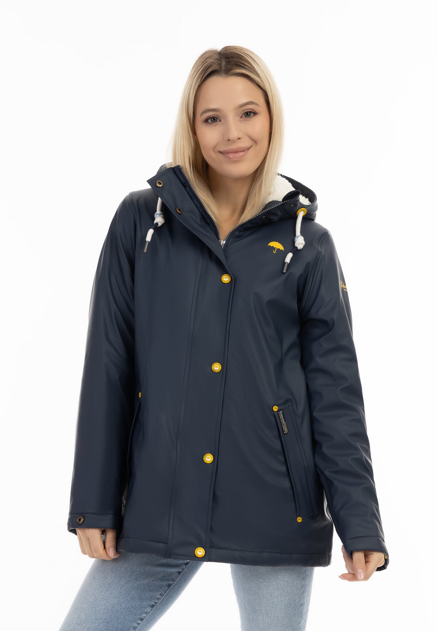 Schmuddelwedda women's rain jacket with faux fur lining