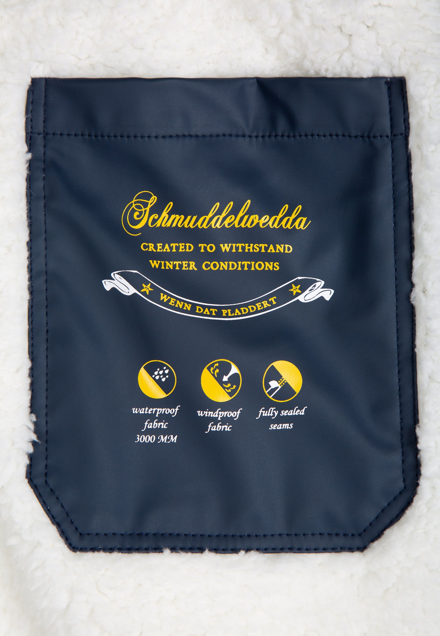 Schmuddelwedda women's rain jacket with faux fur lining