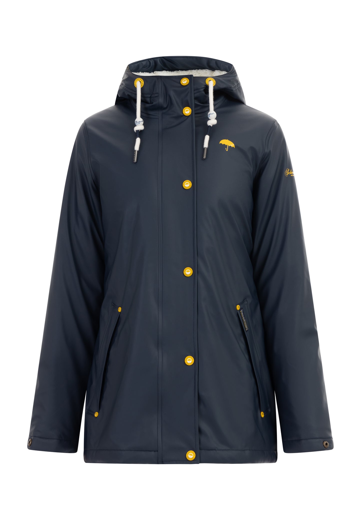Schmuddelwedda women's rain jacket with faux fur lining