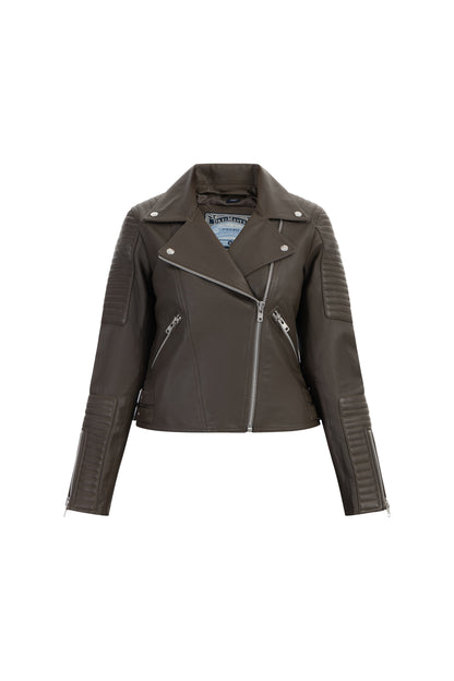 DreiMaster Vintage women's leather biker jacket