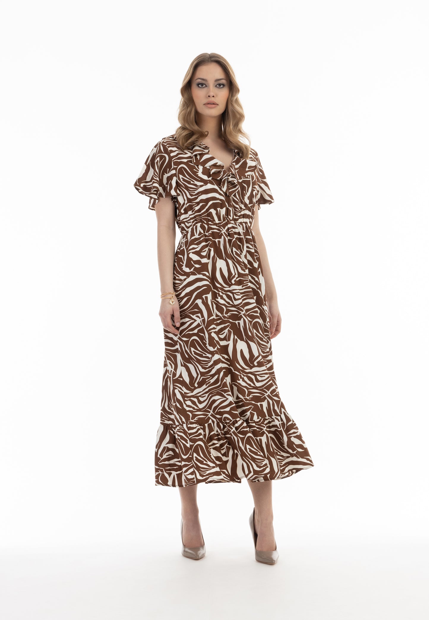 faina women's dress - zebra print