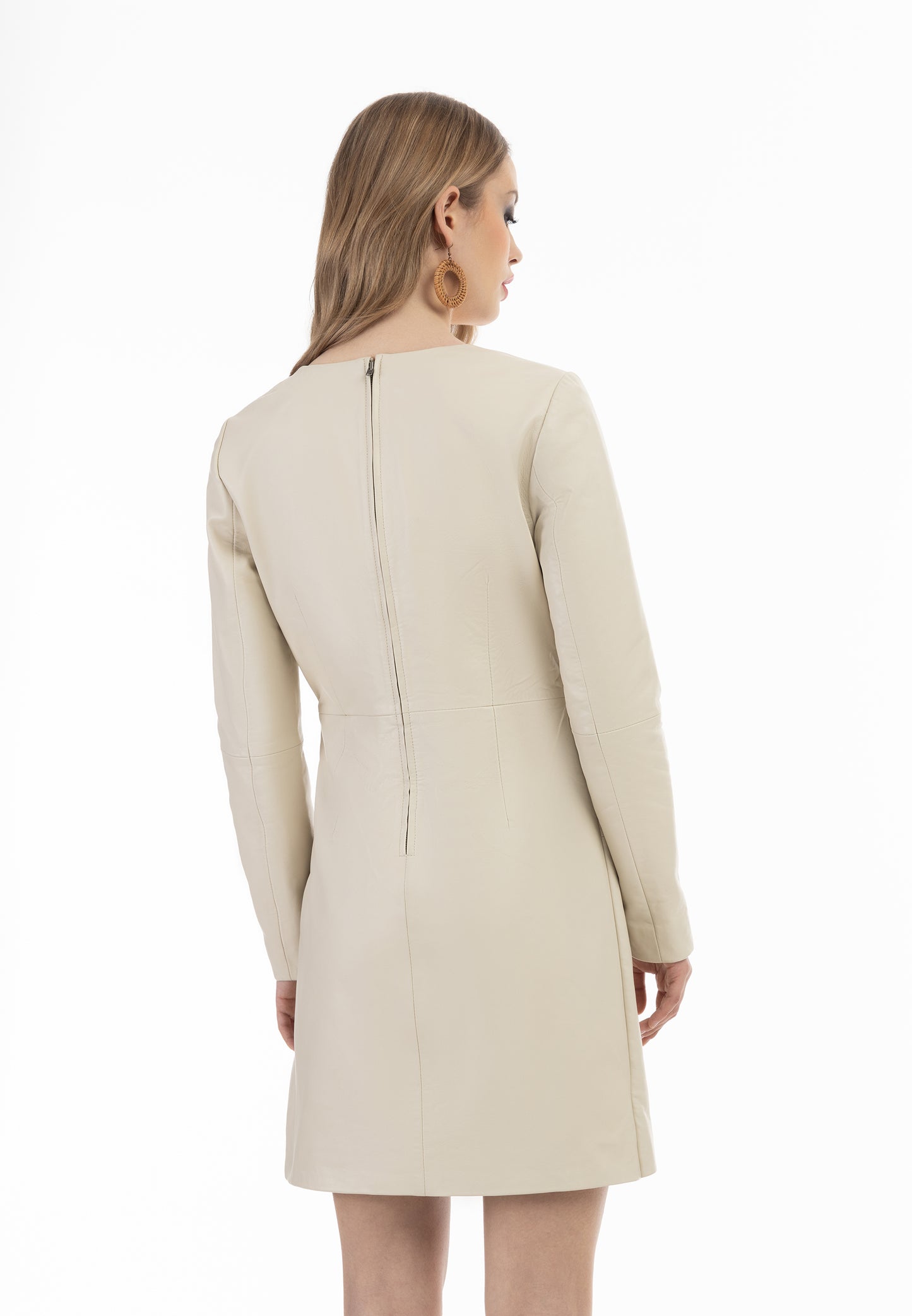 faina women's leather dress
