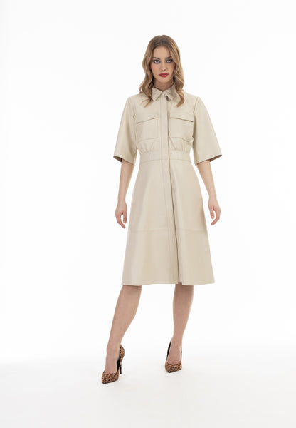 faina women's leather dress