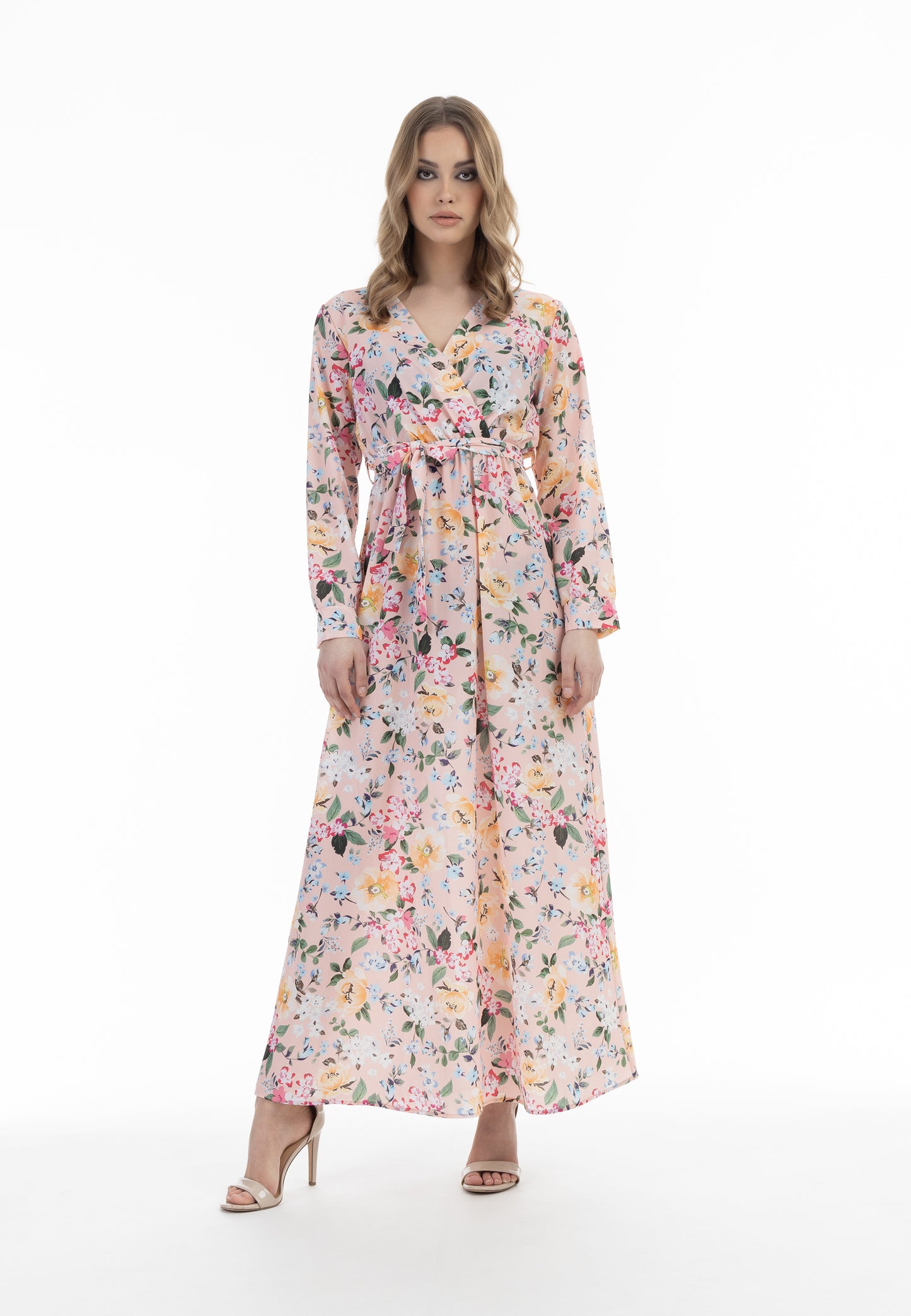 faina women's floral print maxi dress