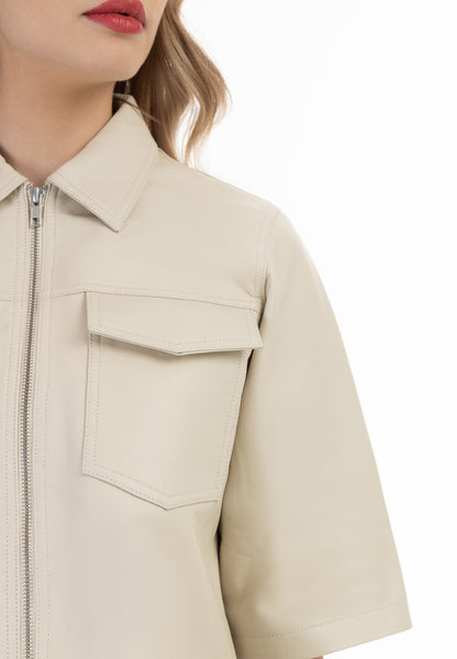 faina women's Leather shirt