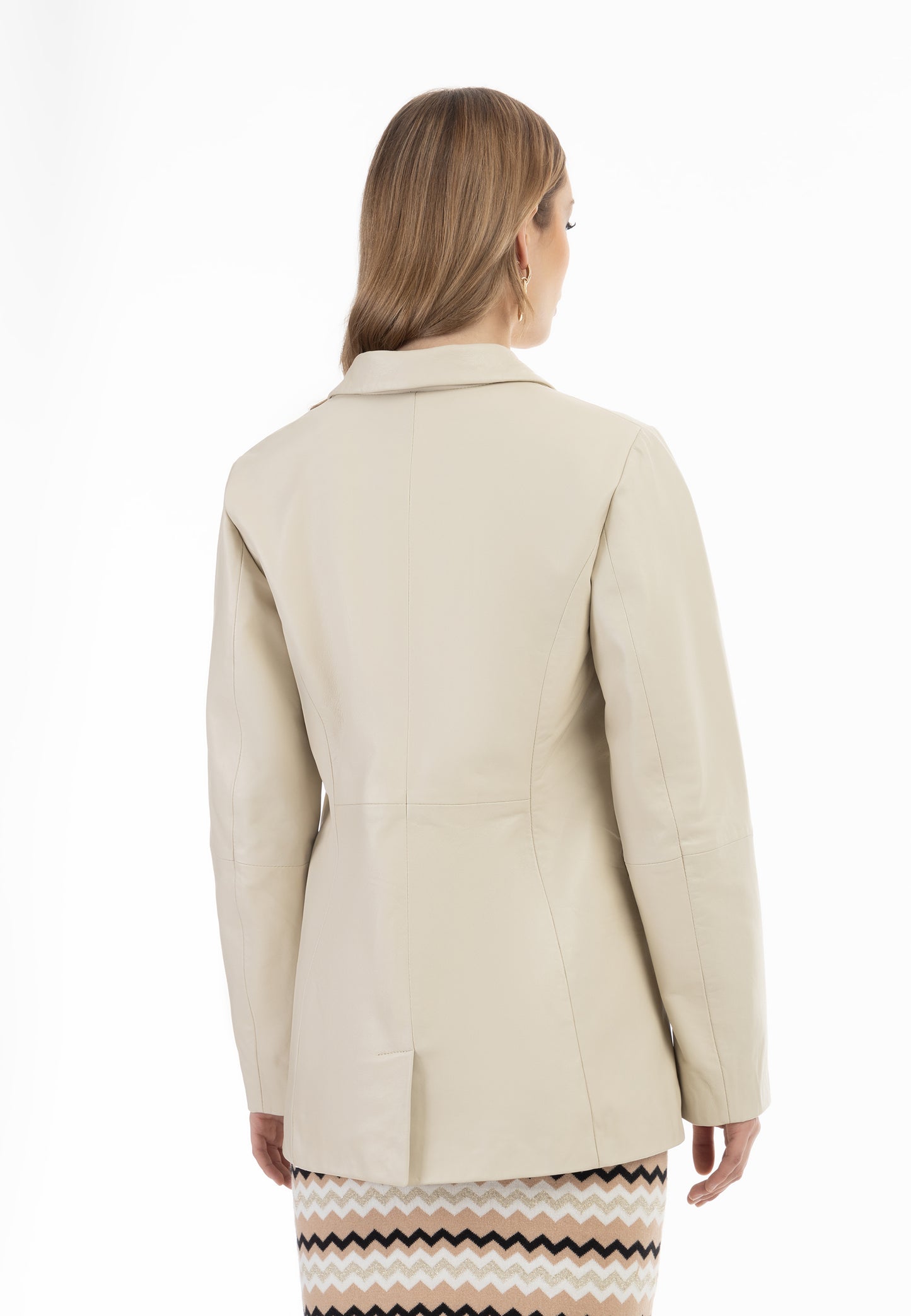 faina women's leather blazer