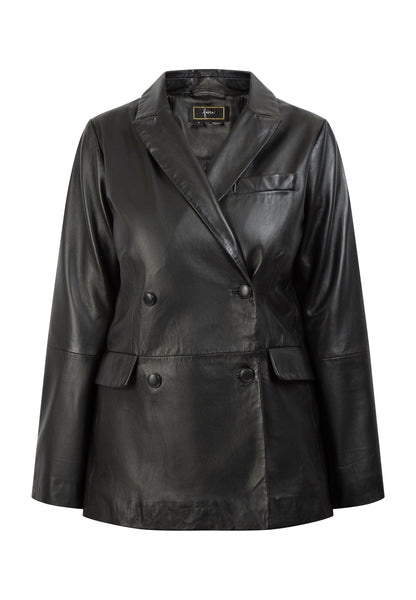 faina women's leather blazer