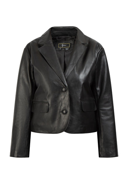 faina women's leather blazer