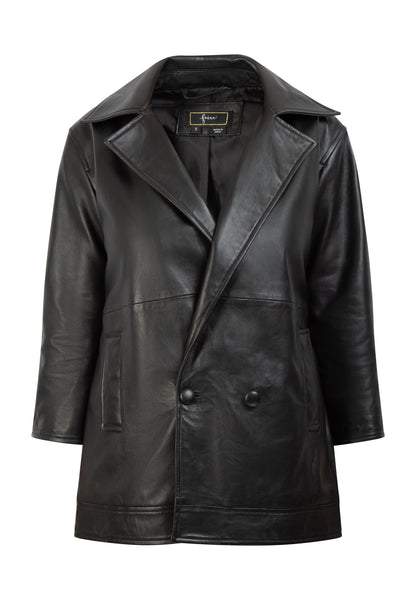 faina women's leather blazer jacket