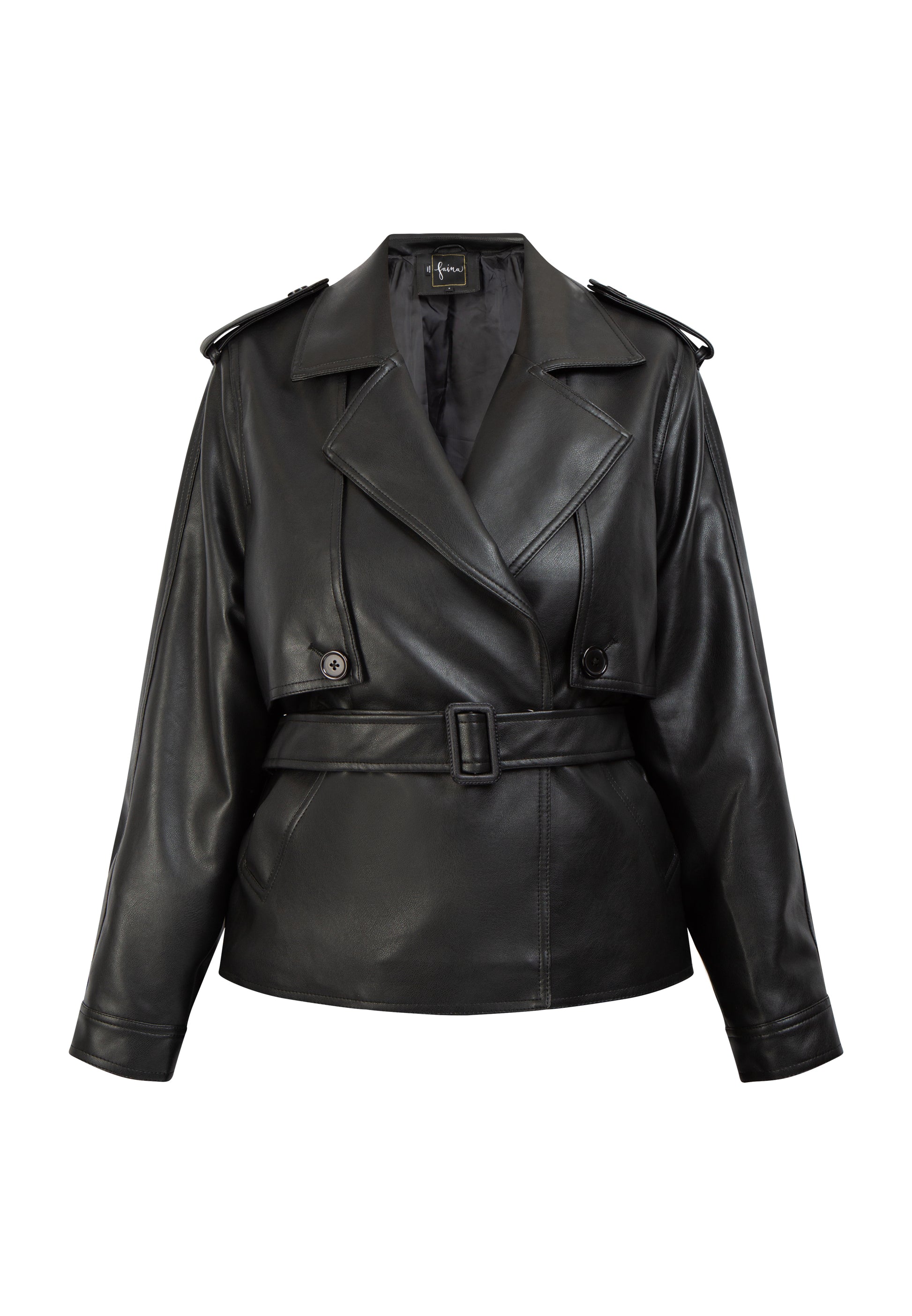 faina women's jacket made of imitation leather