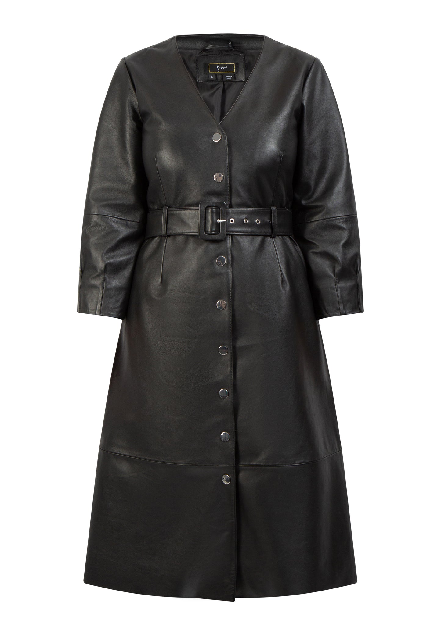 faina women's leather dress