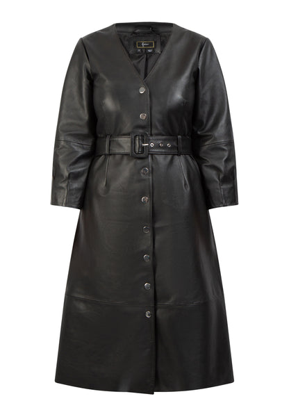 faina women's leather dress