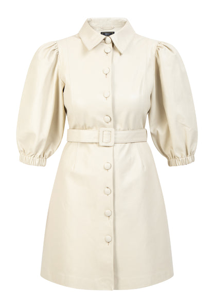 faina women's leather dress