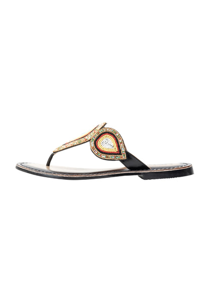 usha FESTIVAL women's beaded Sandals