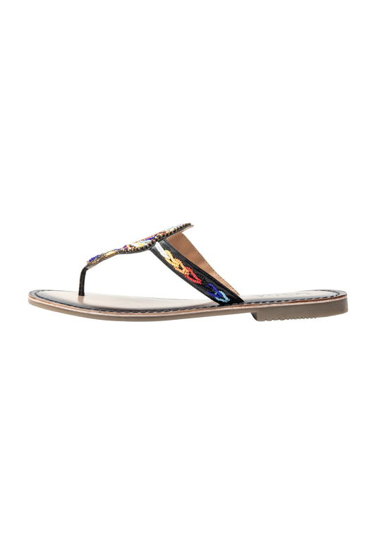 usha FESTIVAL women's beaded Sandals