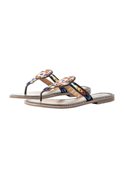 usha FESTIVAL women's beaded Sandals