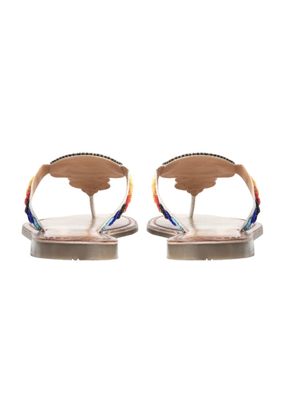 usha FESTIVAL women's beaded Sandals