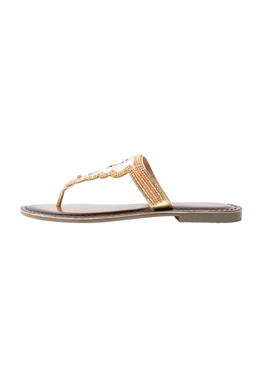 usha FESTIVAL women's beaded Sandals