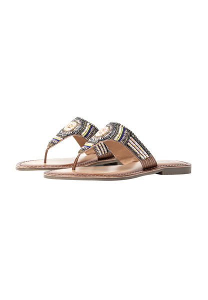 usha FESTIVAL women's beaded Sandals