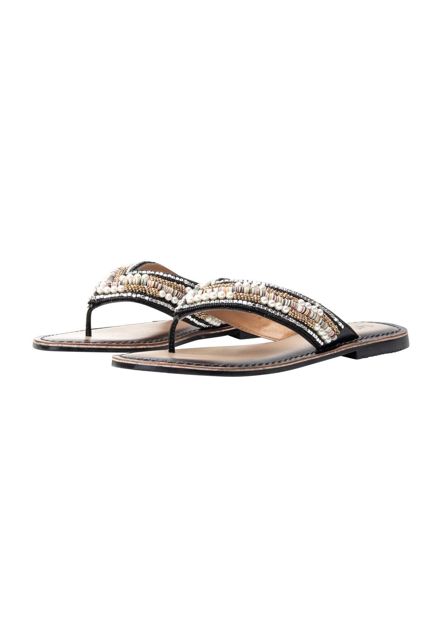 usha FESTIVAL women's beaded Sandals